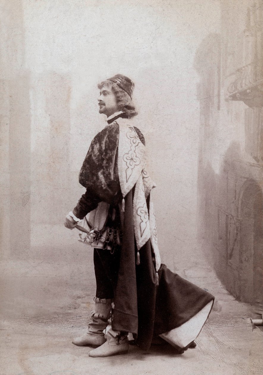 Französischer Komiker Dauvillier, ca. 1900, Foto von Eugene Pirou von Eugene Pirou