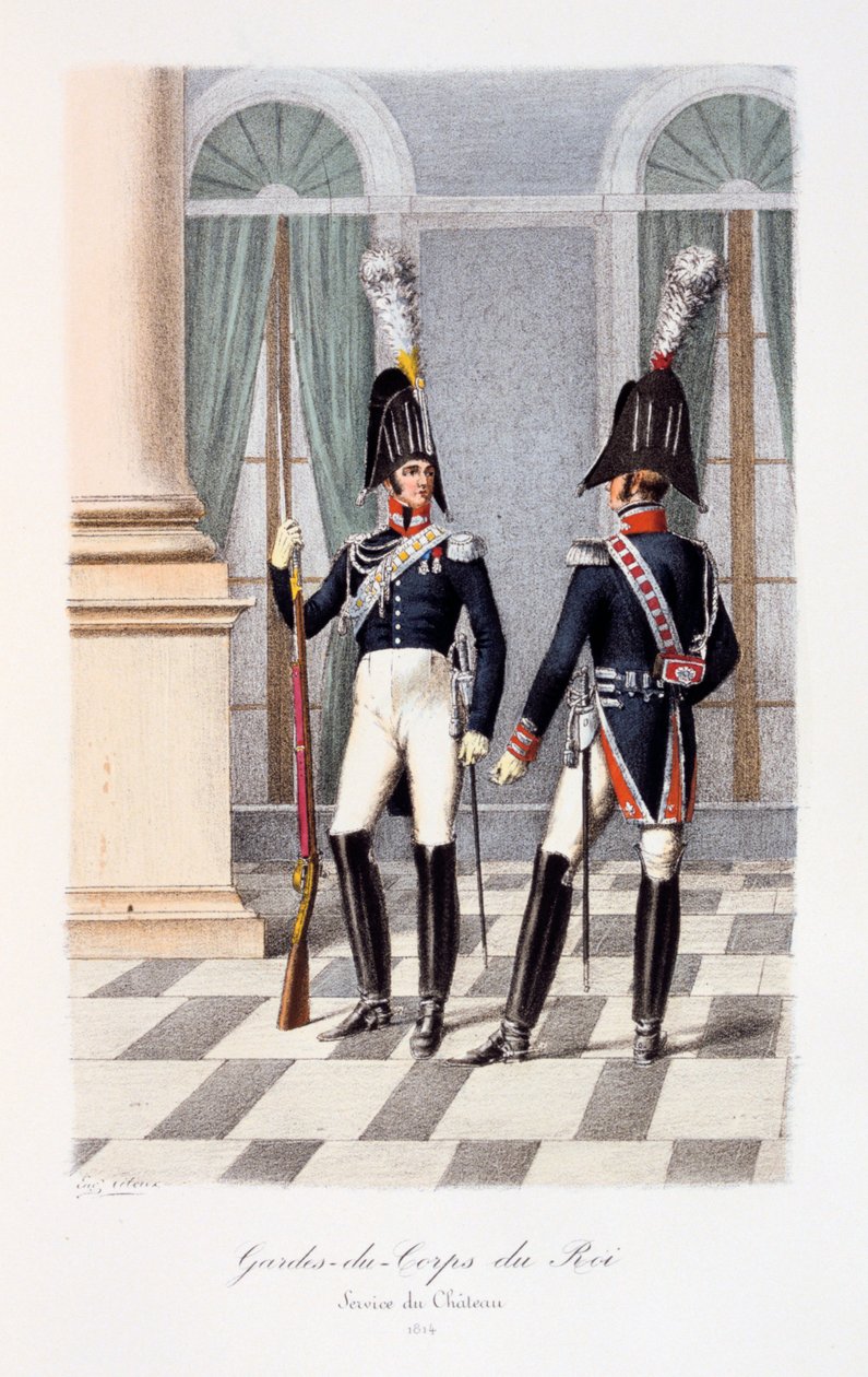 Gardes-du-Corps de Roi, Service de Chateau, 1814 von Eugene Titeux