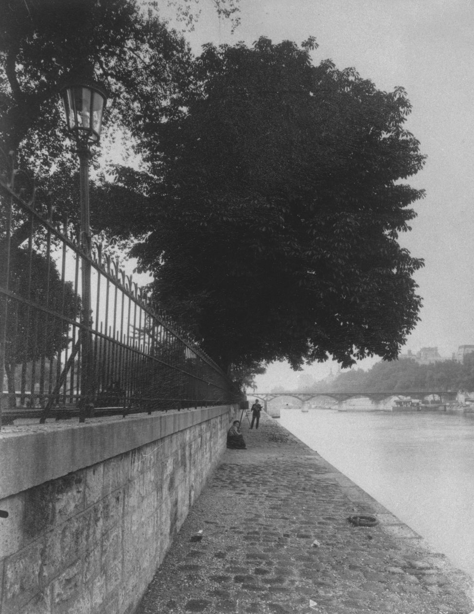 Blick auf Pont des Arts vom Terre-Plein des Pont Neuf von Eugène Atget