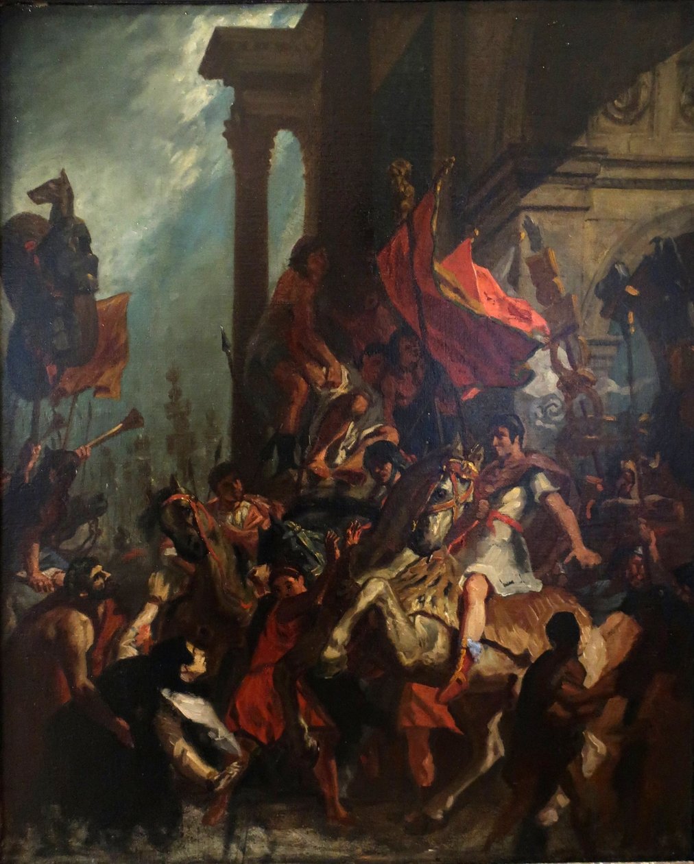 Die Gerechtigkeit des Trajan von Eugène Delacroix