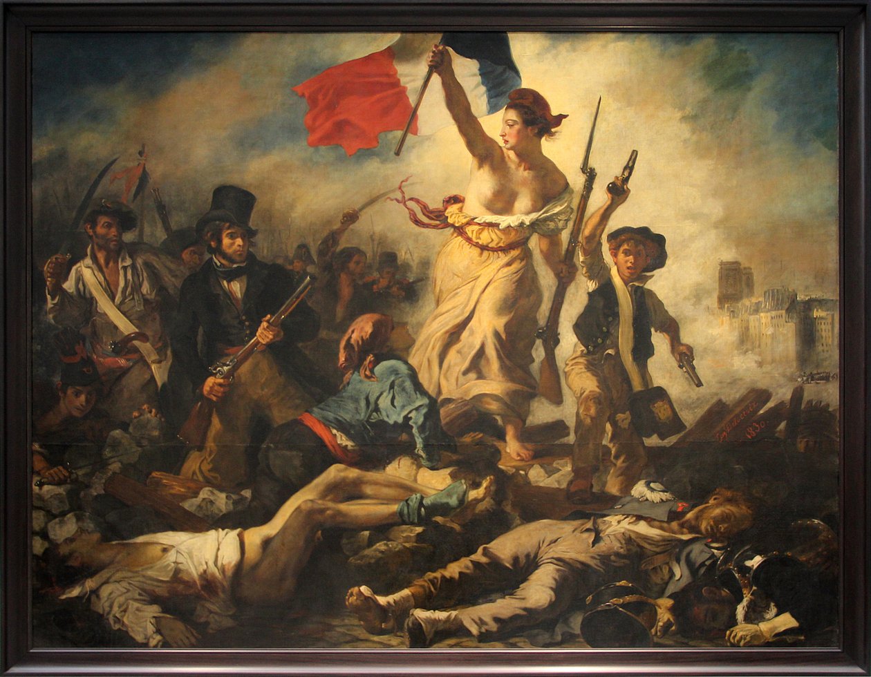 Die Freiheit führt das Volk von Eugène Delacroix