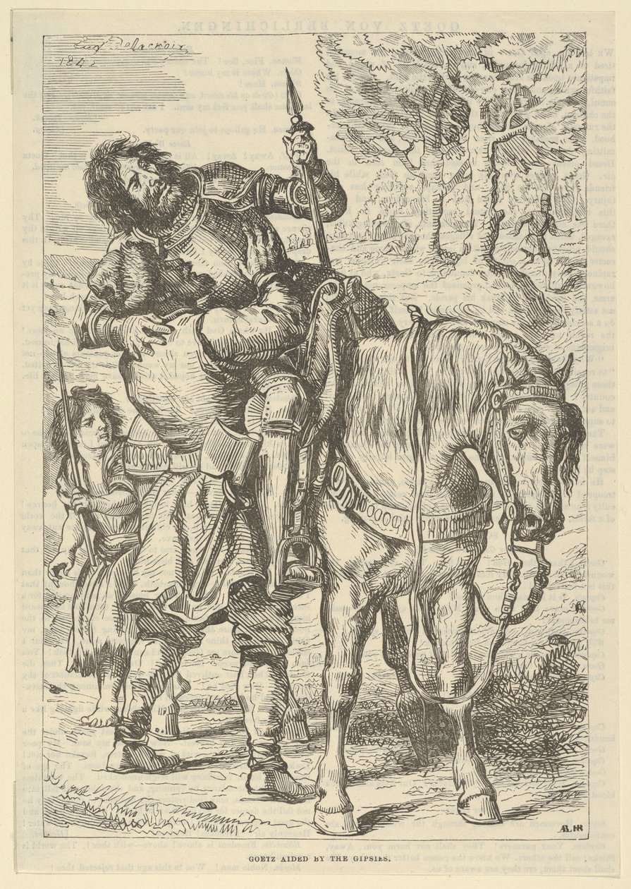 Goetz unterstützt von den Zigeunern, nach 1845 von Eugène Delacroix
