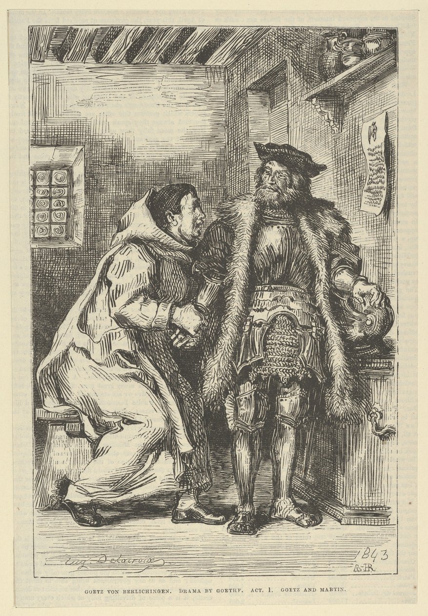 Goetz und Bruder Martin von Eugène Delacroix
