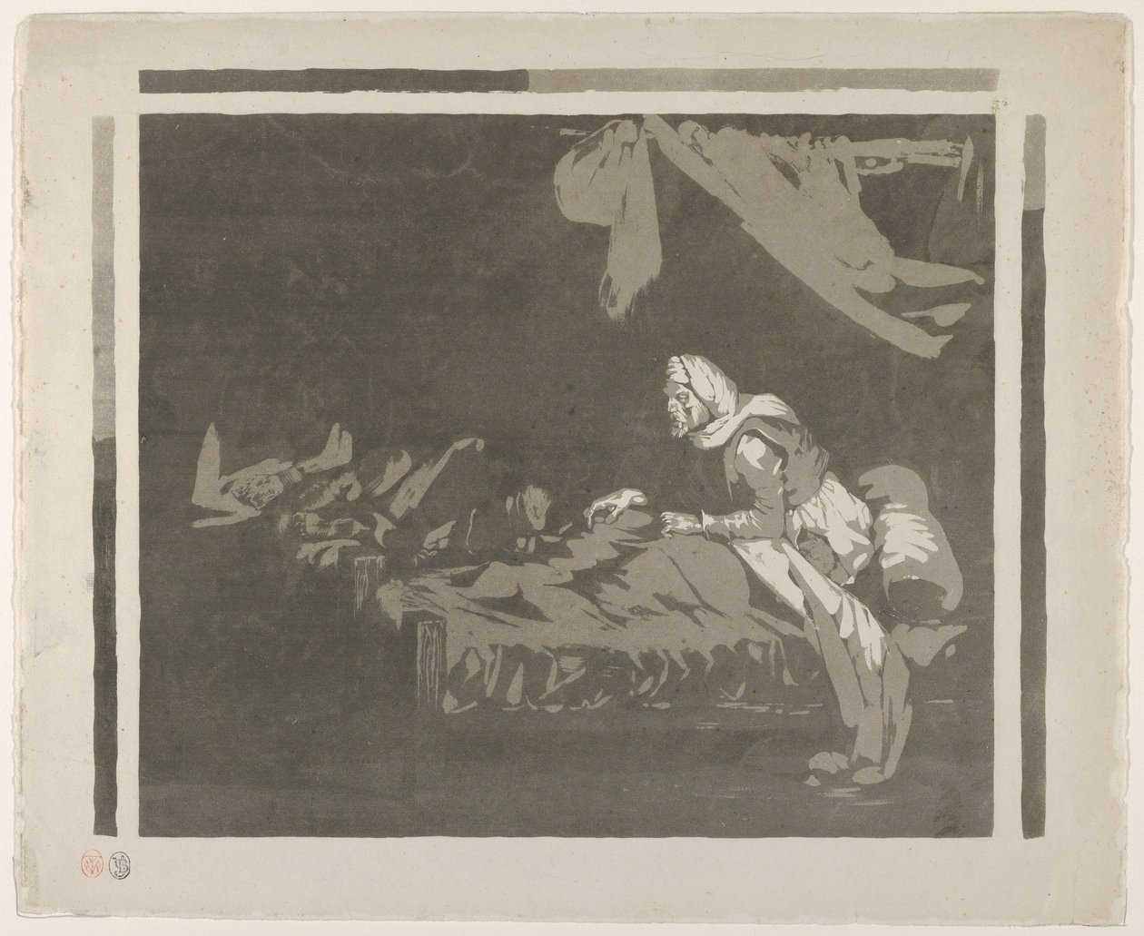 Innenansicht eines Militärkrankenhauses von Eugène Delacroix