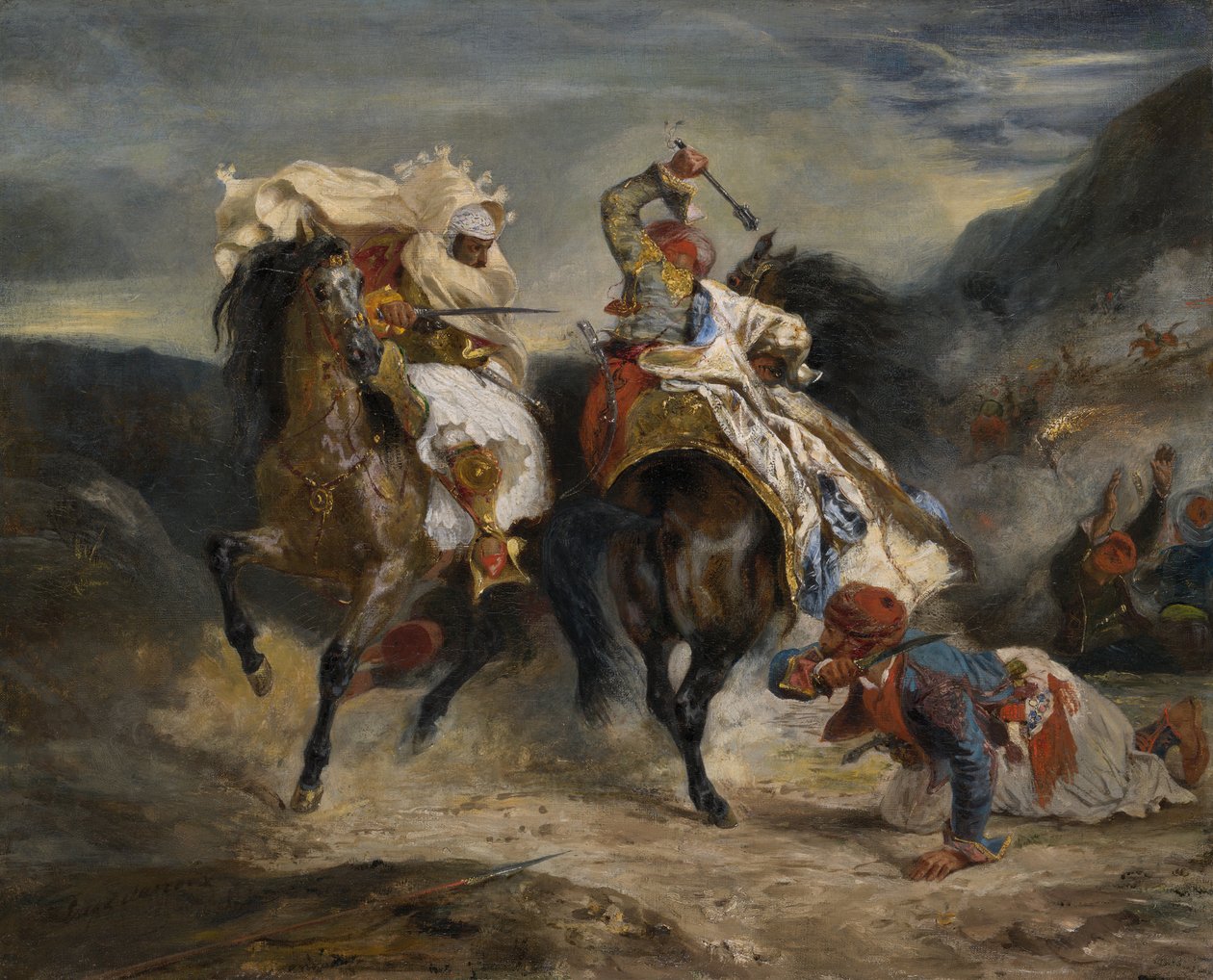 Der Kampf des Giaour und Hassan, 1826 von Eugène Delacroix