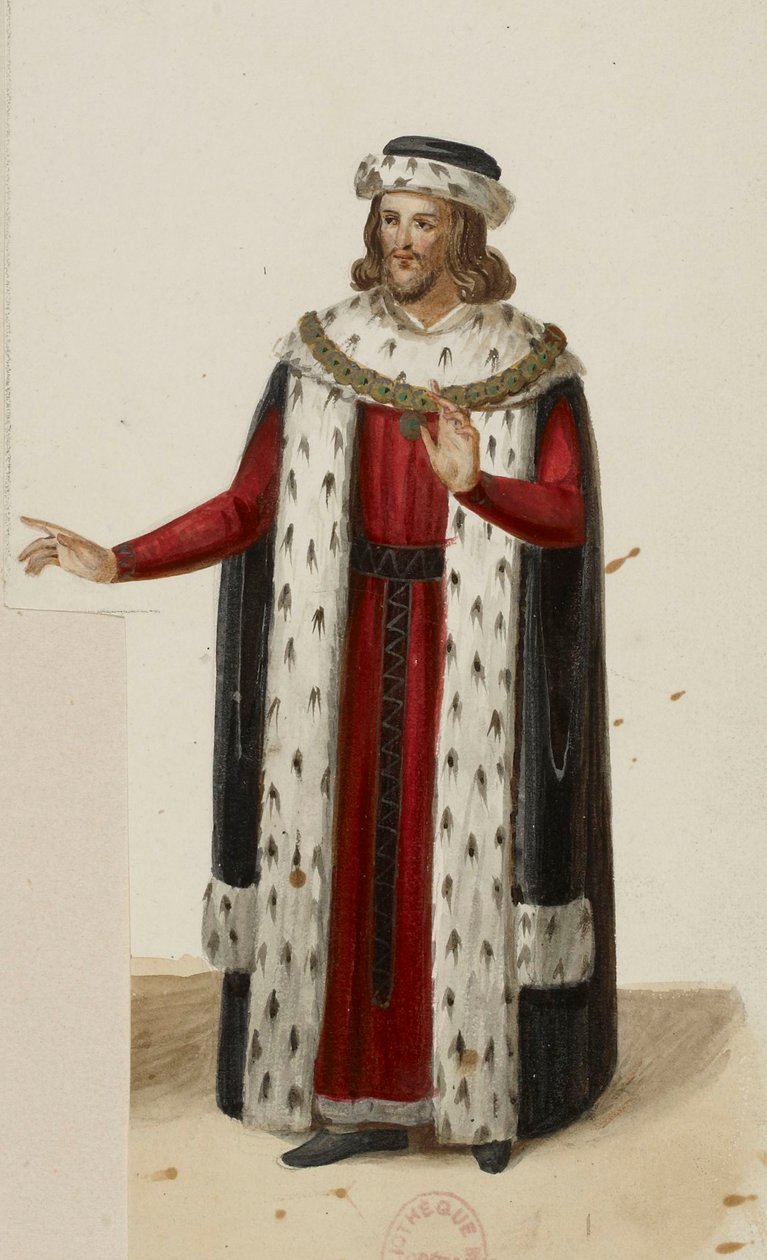 Kostüm von Enguerrand de Marigny (La Tour de Nesle, 1832) von Eugène Du Faget