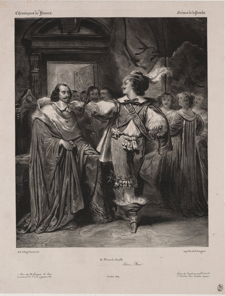 Chroniken von Frankreich: Szene der Fronde - Der Prinz von Condé, 1829 von Eugène François Marie Joseph Devéria