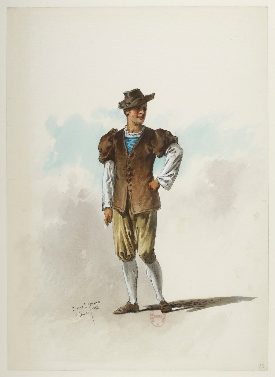 Btv1b84558104 13 - Saint-Saëns - Henry VIII - Kostümentwürfe - Lacoste - 13. Kostüm von Eugene Lacoste
