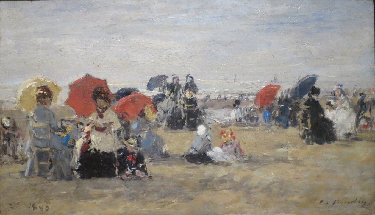 Strand von Trouville von Eugene Louis Boudin