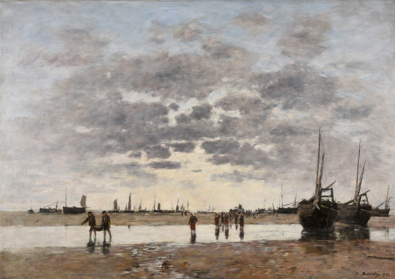 Berck: die Rückkehr der Boote von Eugene Louis Boudin