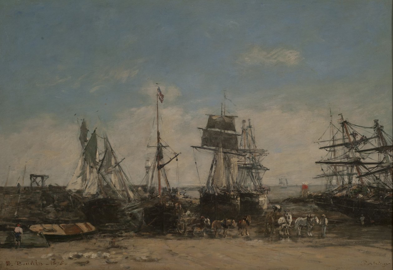 Le rivage de Portrieux, Côtes-du-Nord von Eugene Louis Boudin
