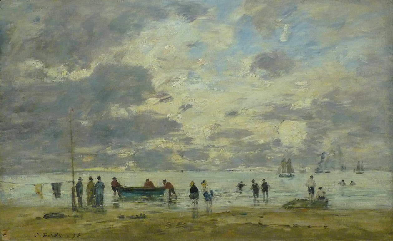 Strand von Deauville von Eugene Louis Boudin
