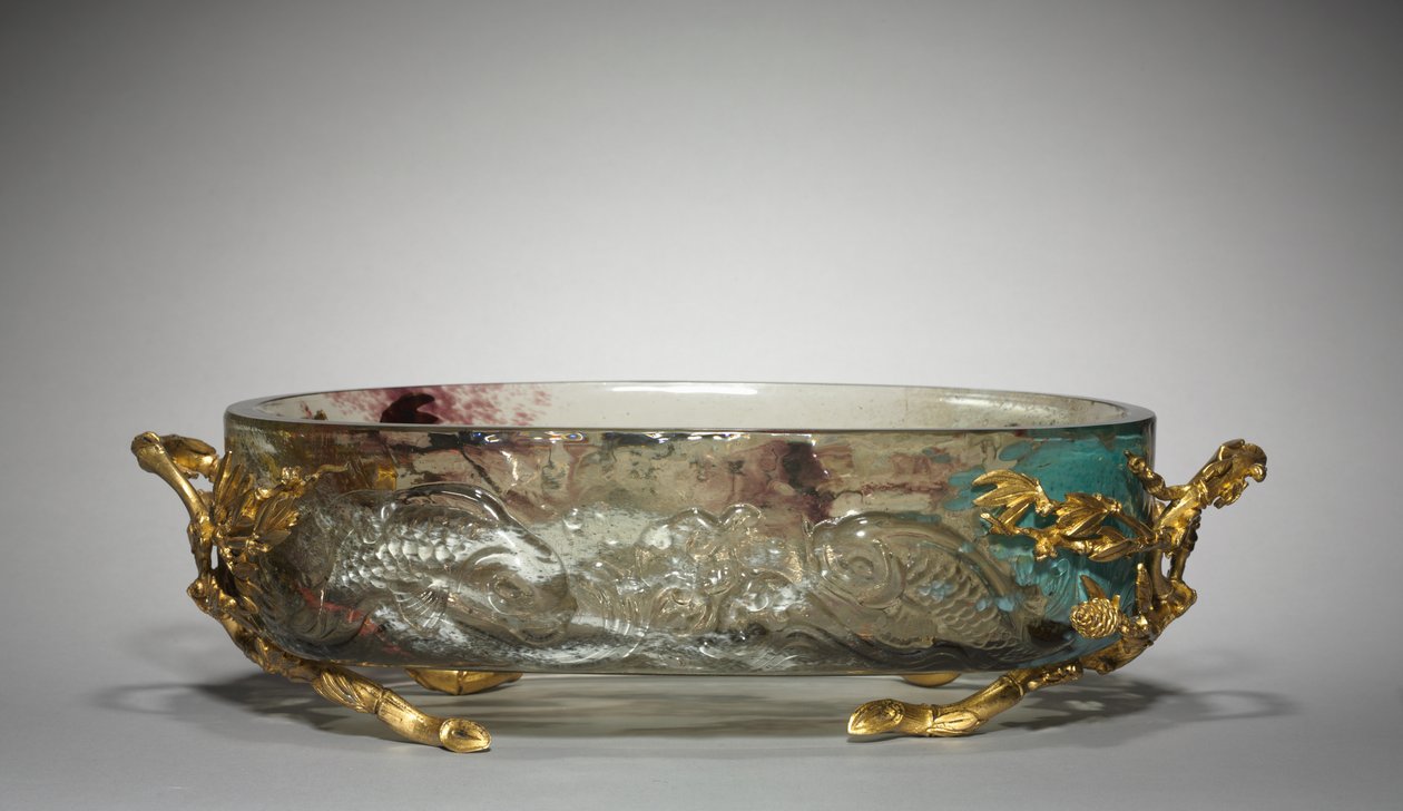 Mittelstück, wahrscheinlich hergestellt von der Firma Appert Frères, verkauft von der Firma Escalier de Cristal, ca. 1880 von Eugène Rousseau