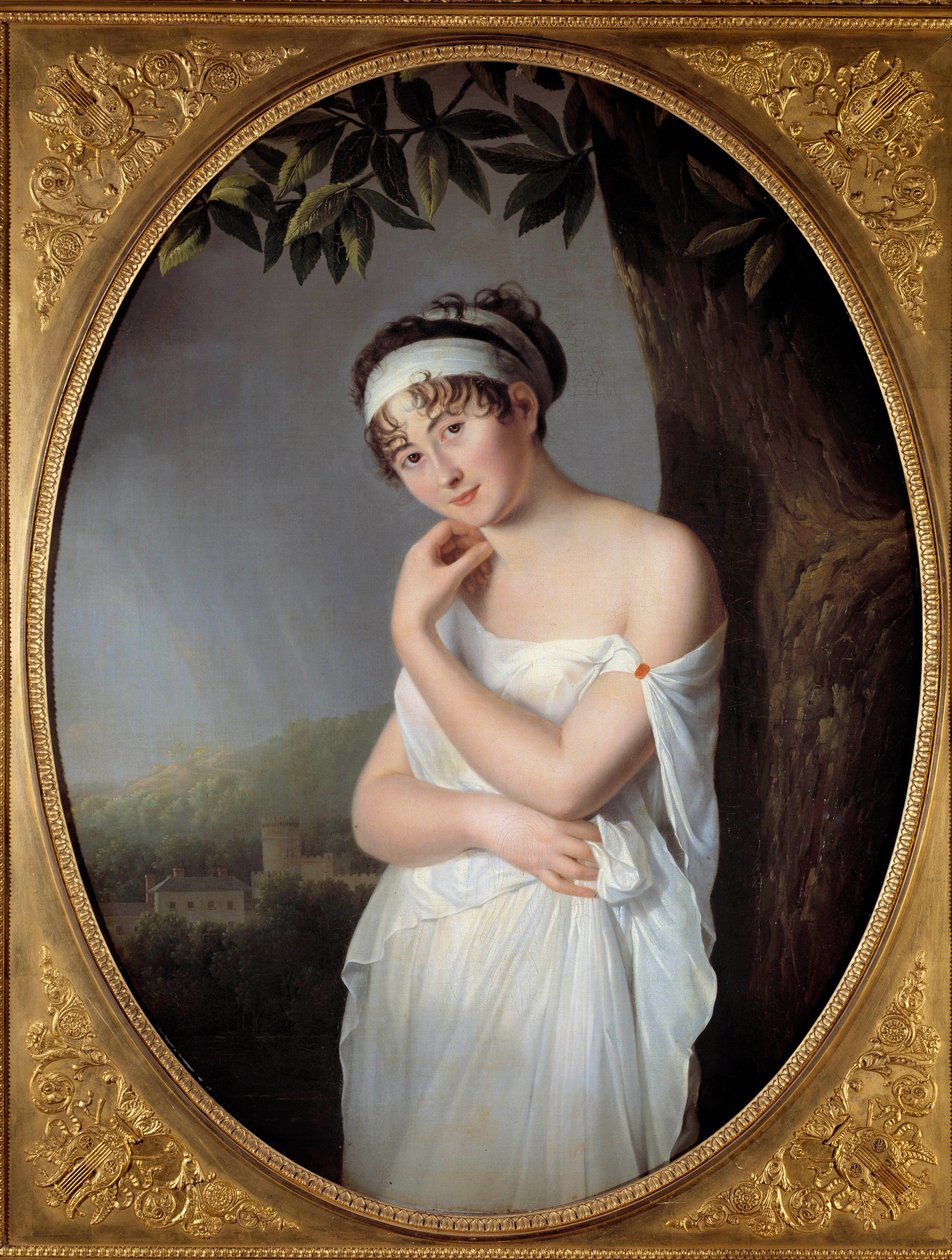 Porträt von Madame Juliette Récamier (1777-1849), geborene Jeanne-Françoise Bernard. Gemälde von Eulalie Morin (1765-1837) 1799 von Eulalie Morin