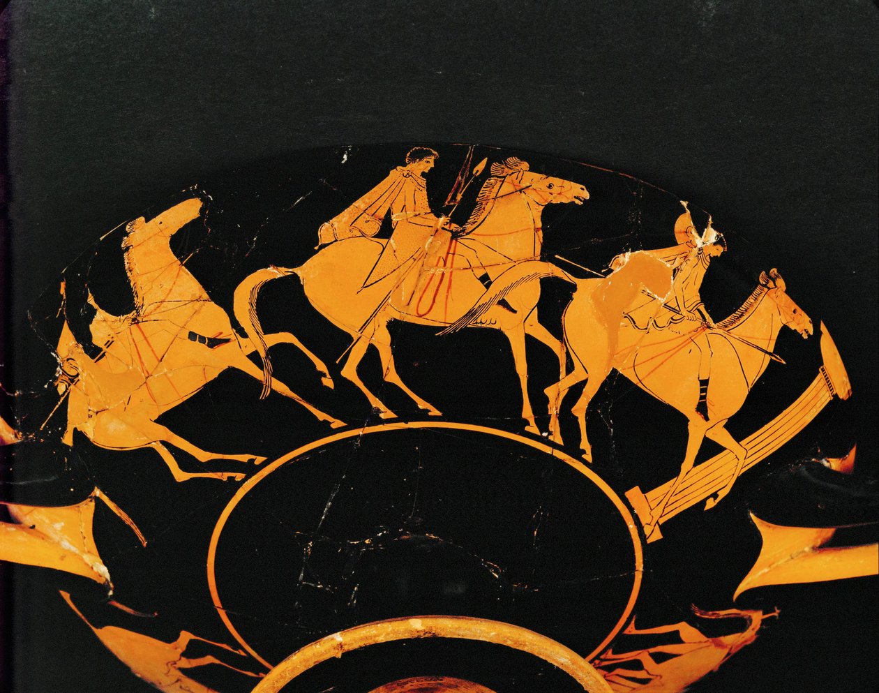 Reitszene. Rotfigurige Tasse aus Vulci von Euphronios