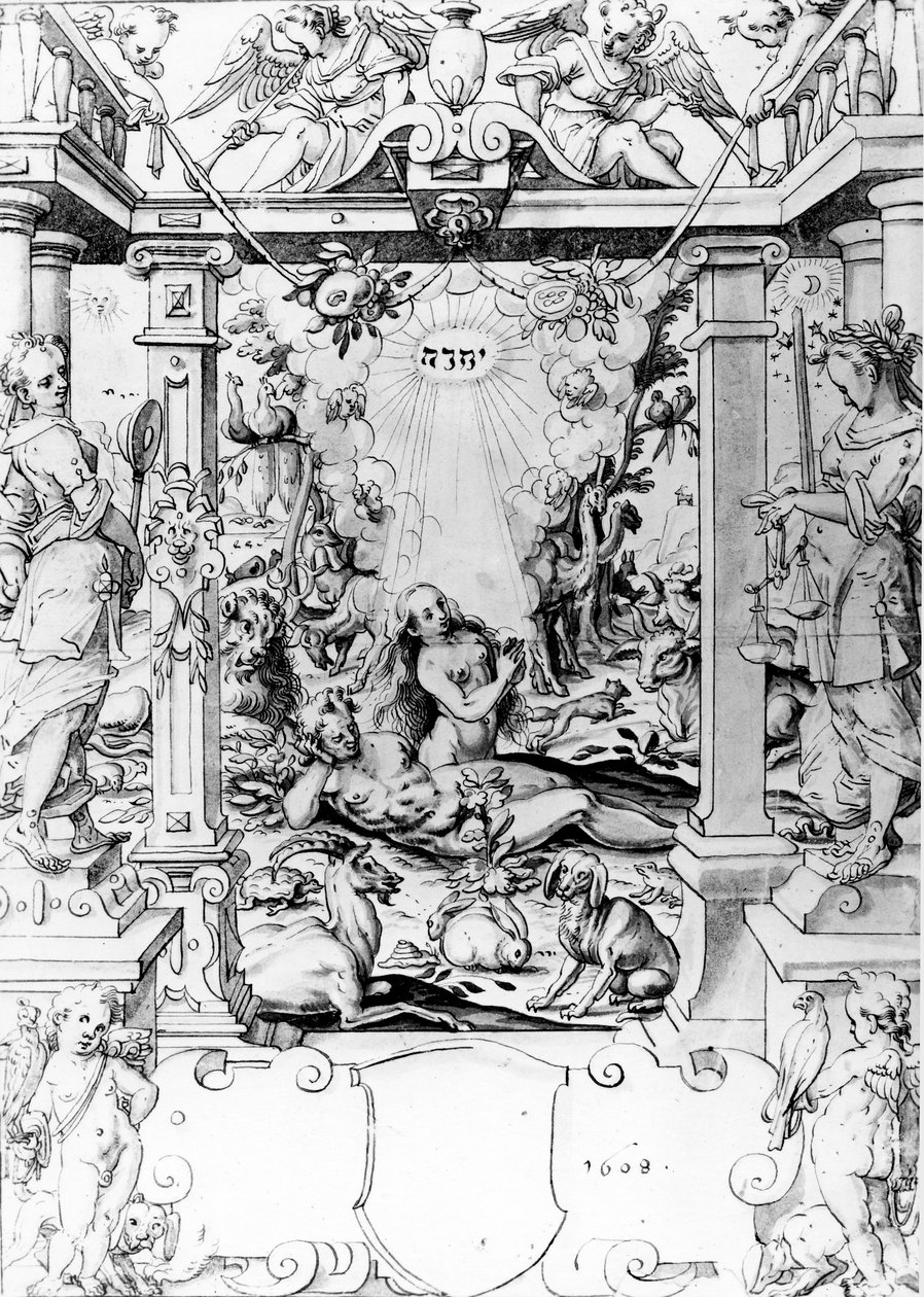 Adam und Eva, 1609 von European School