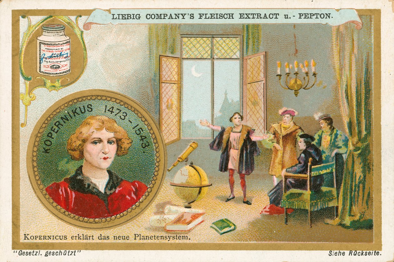 Kopernikus, Liebig-Karte, frühes 20. Jahrhundert von European School