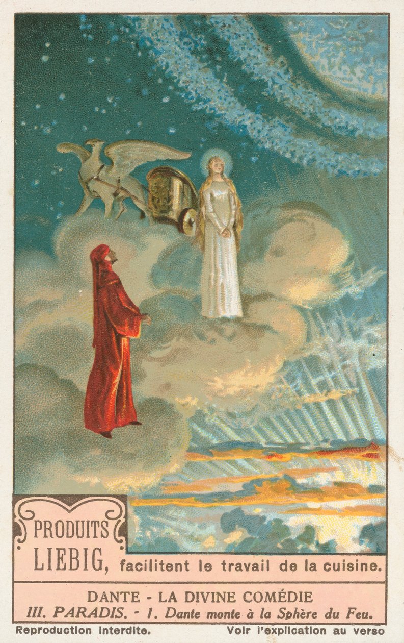 Dante, Die Göttliche Komödie, Liebig-Karte, frühes 20. Jahrhundert von European School
