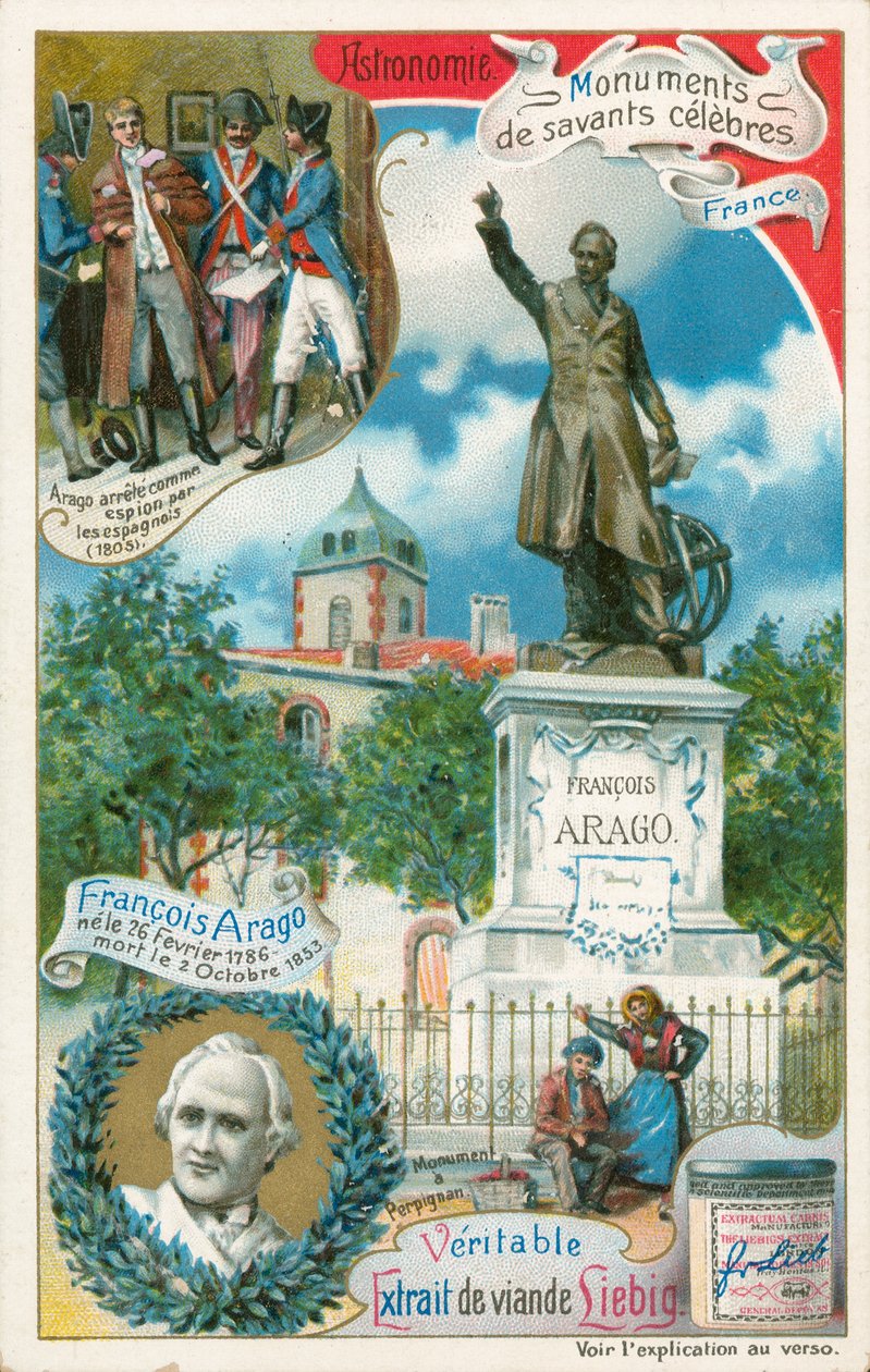 François Arago, Liebig-Karte, frühes 20. Jahrhundert von European School