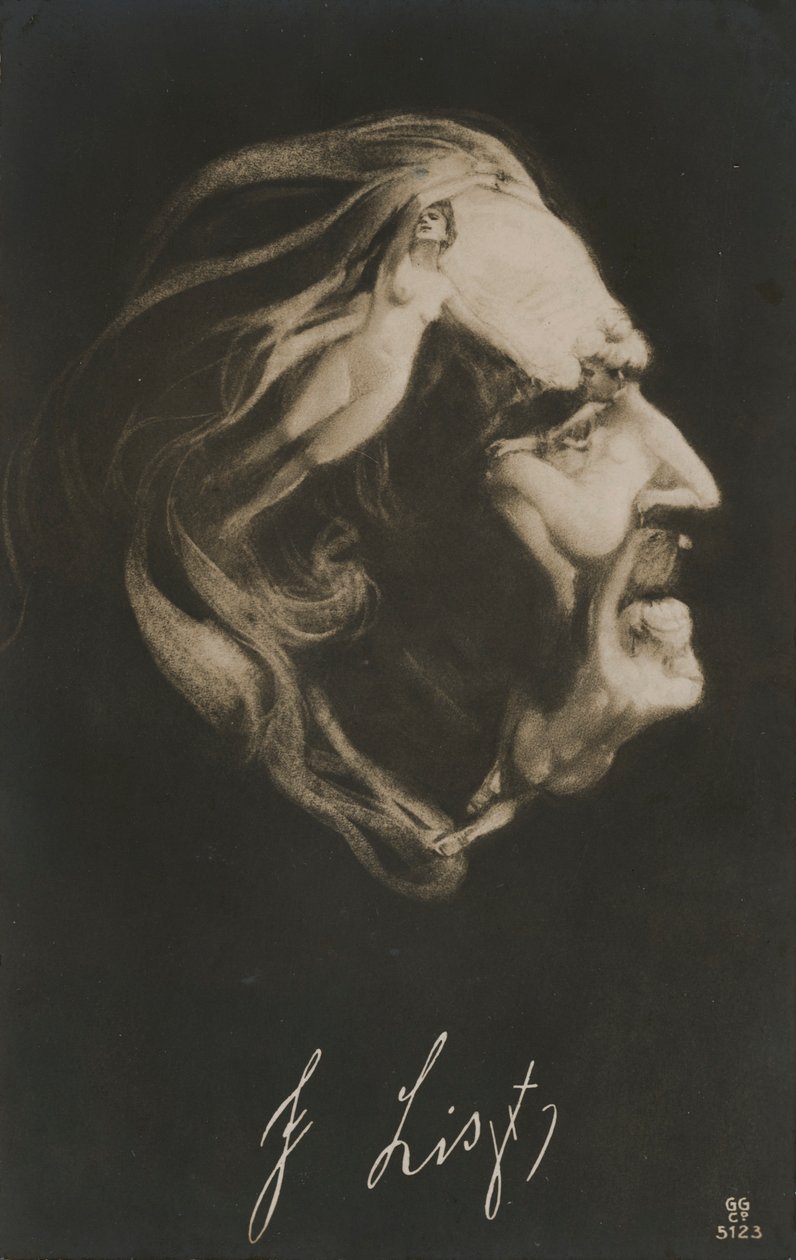 Franz Liszt, ungarischer Komponist, Dirigent und Pianist von European School