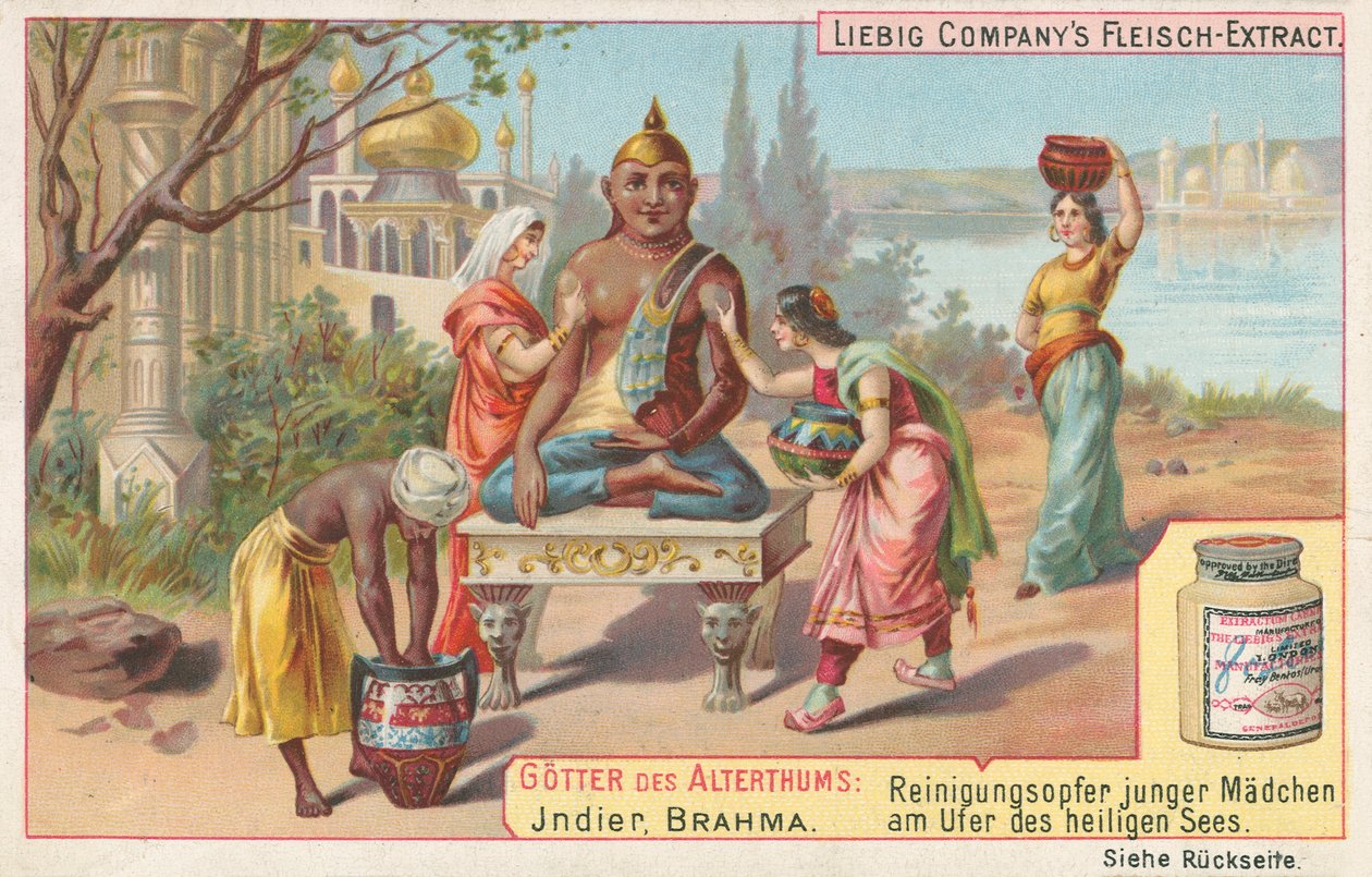 Indien, Brahma, Liebig-Karte, frühes 20. Jahrhundert von European School