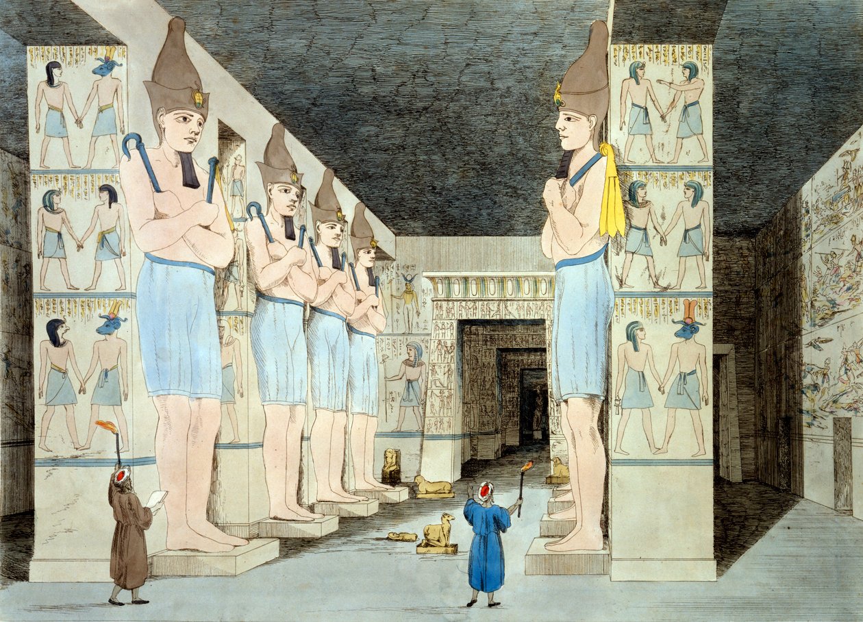 Innenansicht des Tempels von Ramses in Abu Simbel von European School