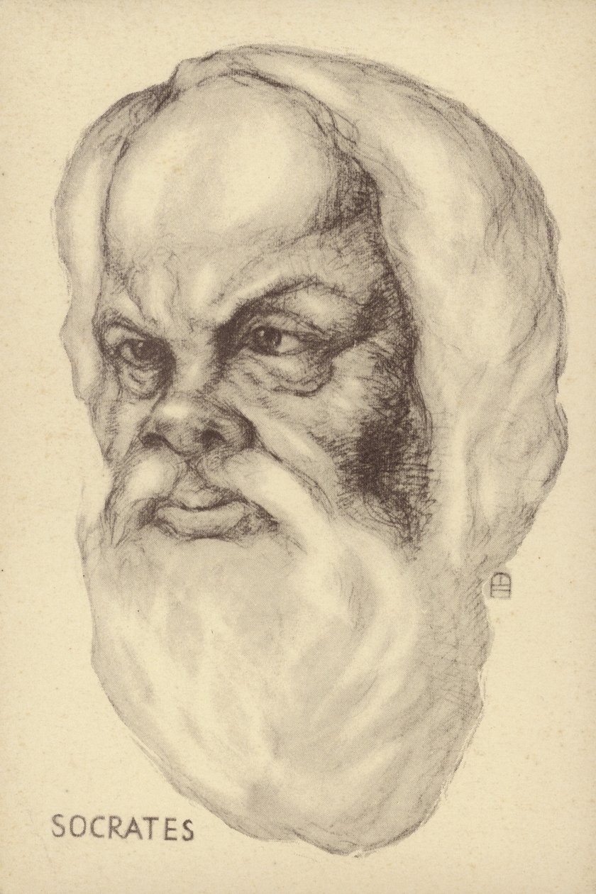 Sokrates (ca. 469 v. Chr.-399 v. Chr.), antiker griechischer Philosoph von European School