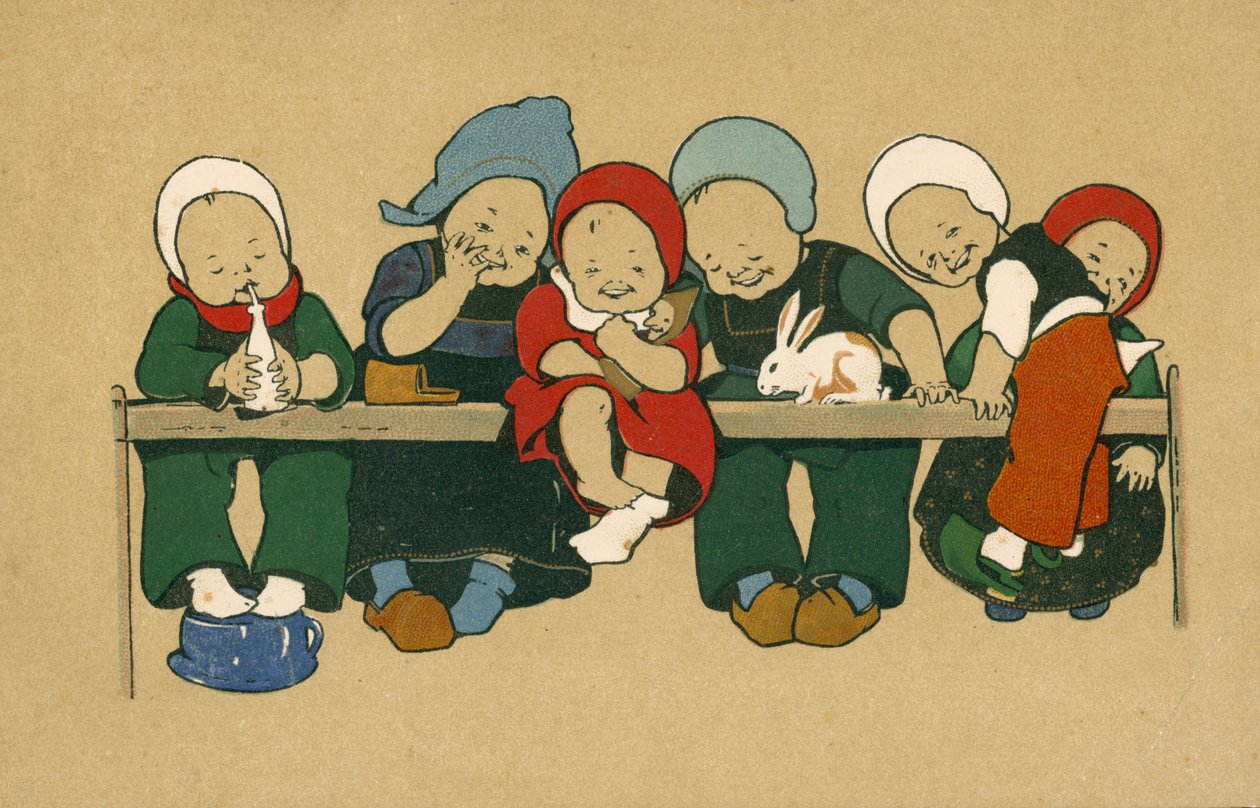 Junge niederländische Kinder in Tracht von European School
