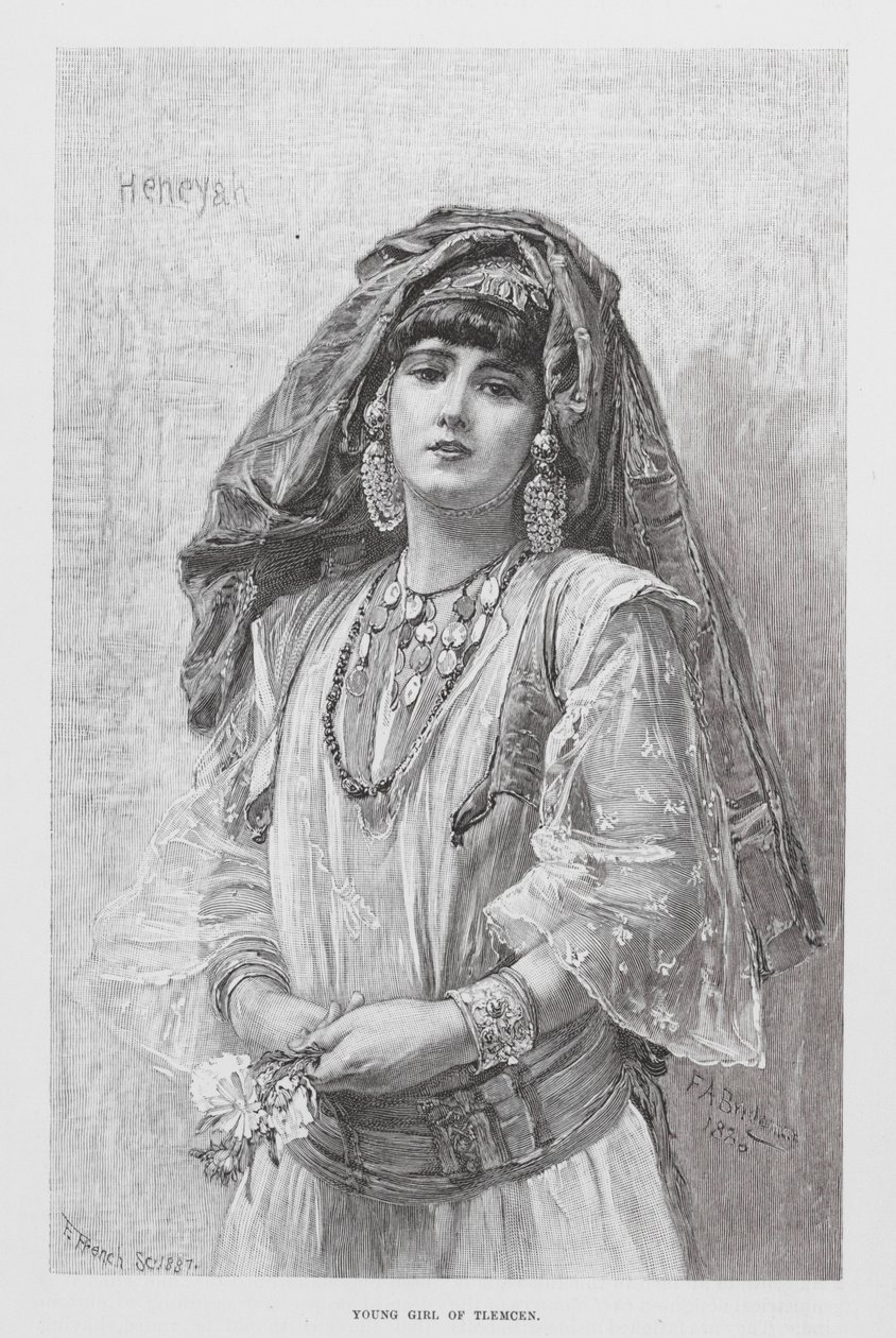 Junges Mädchen aus Tlemcen (Gravur) von European School