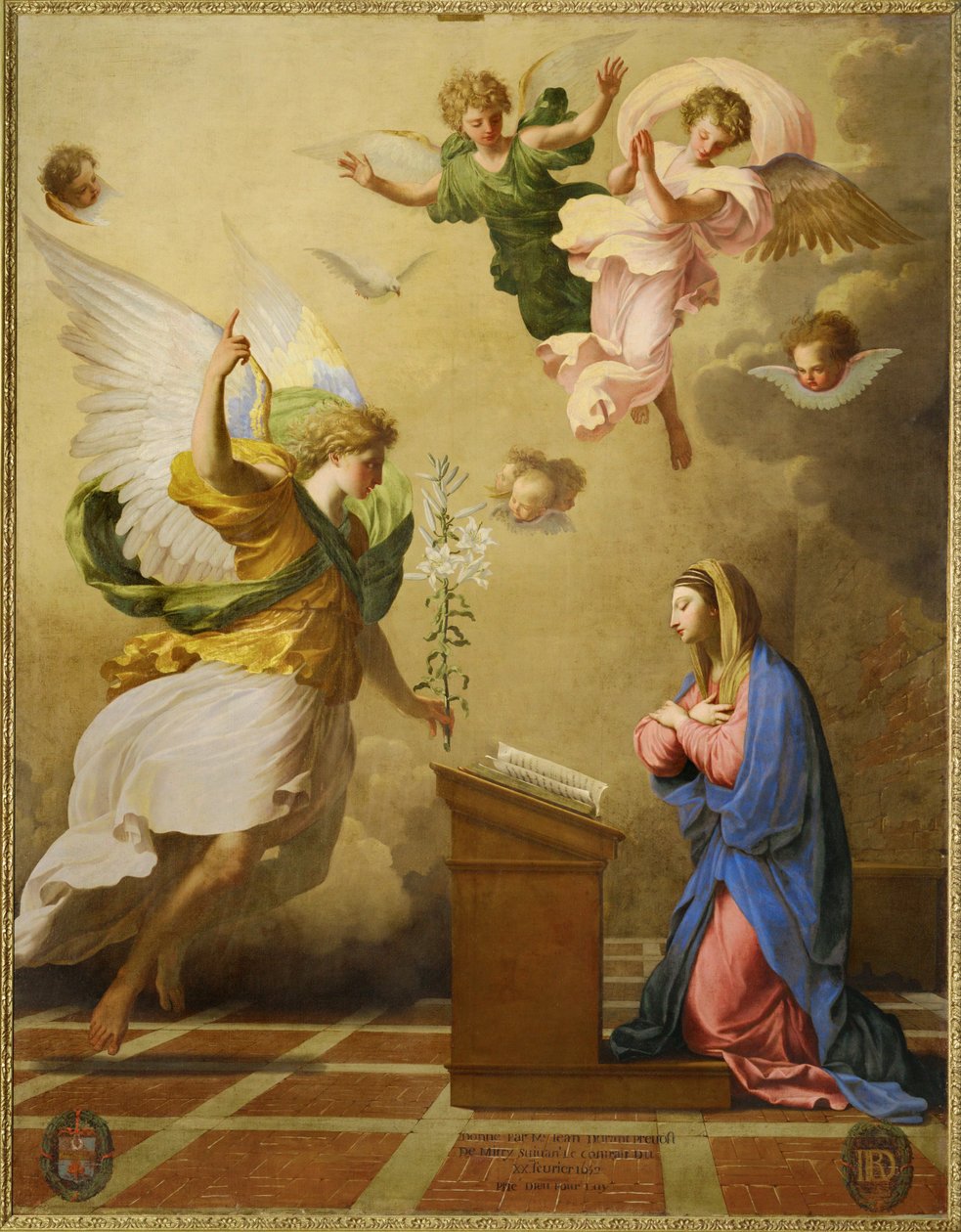 Die Verkündigung von Eustache (studio of) Le Sueur