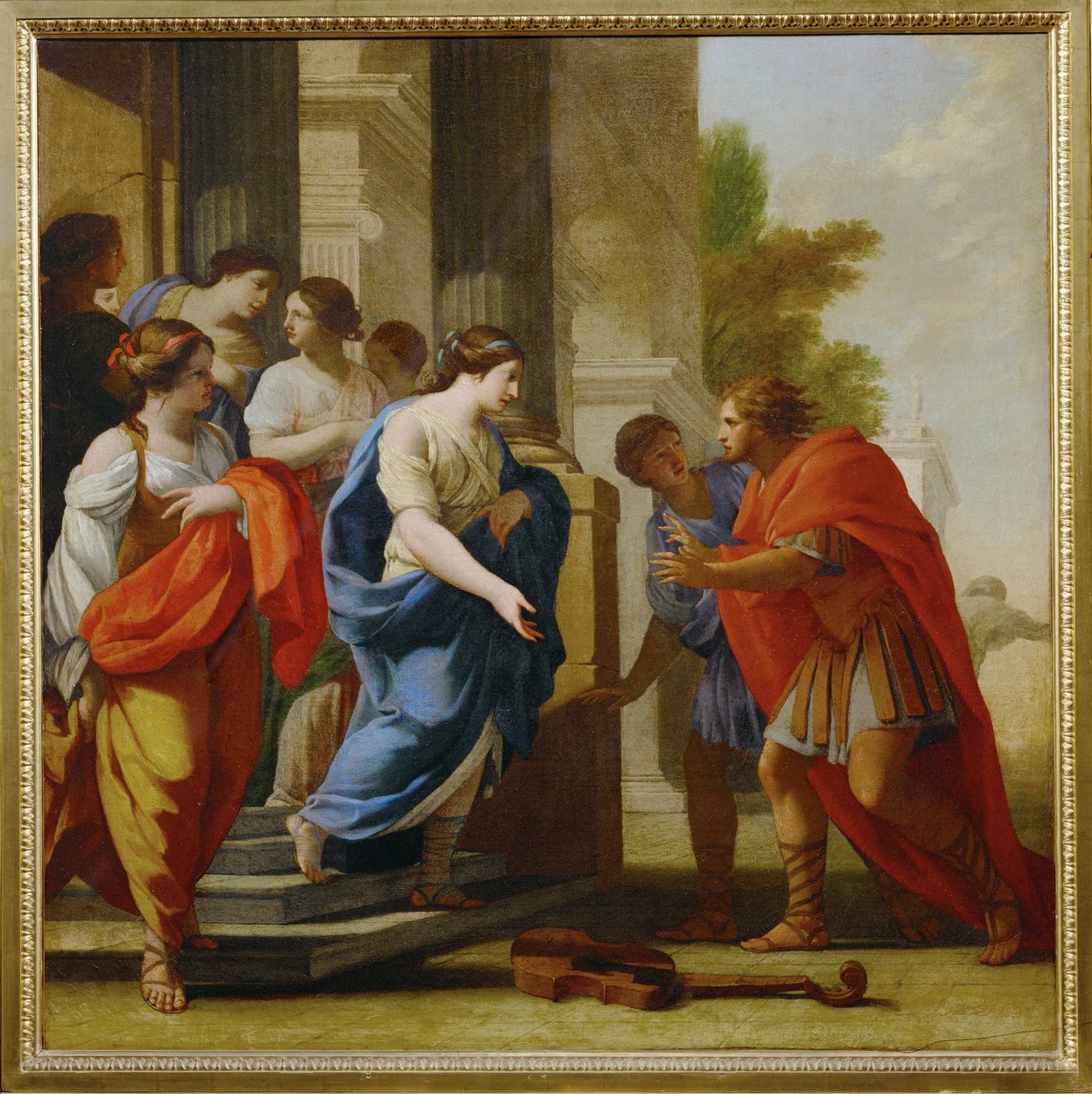 Während seiner Suche nach Polia wird Poliphilo von Philtronia an den drei Türen empfangen von Eustache Le Sueur