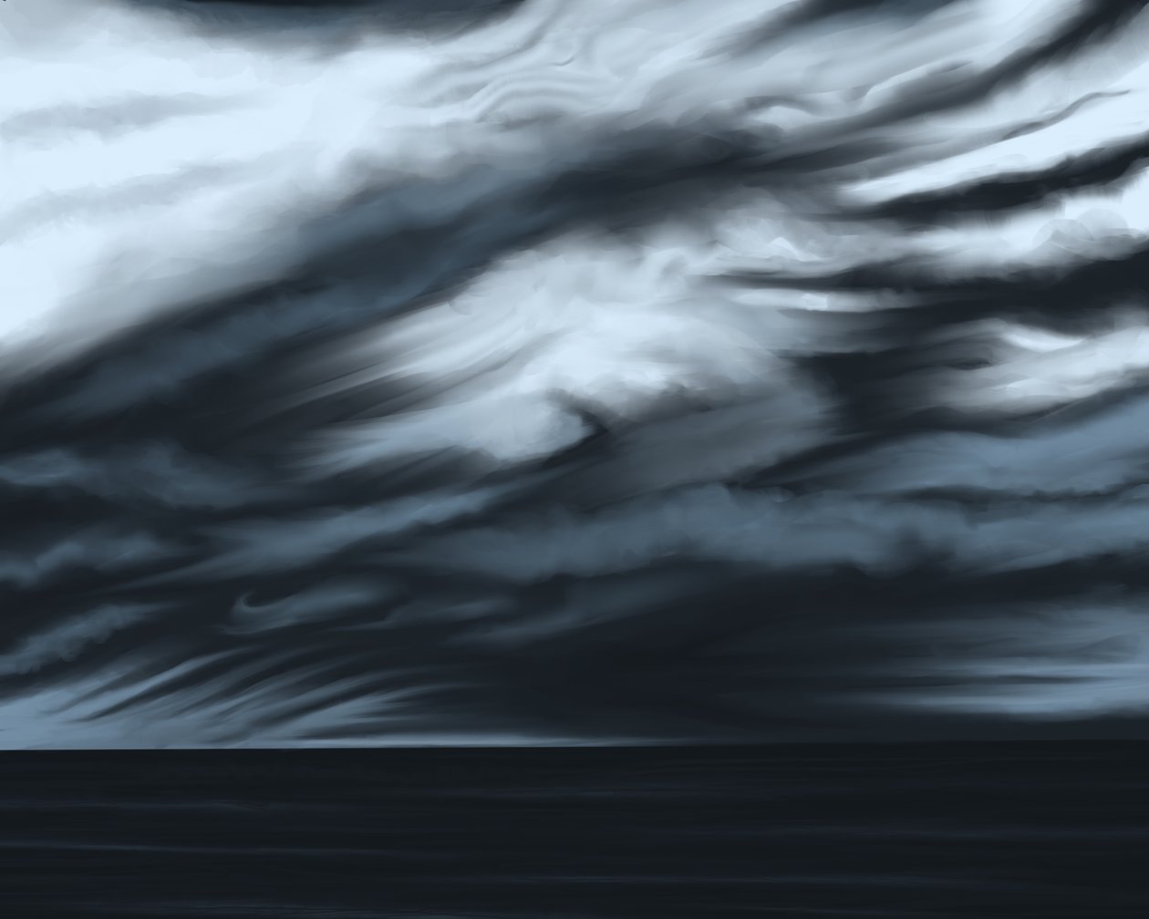 Blauer Himmel und Ozean, ca. 2020-24 von Evan Sklar