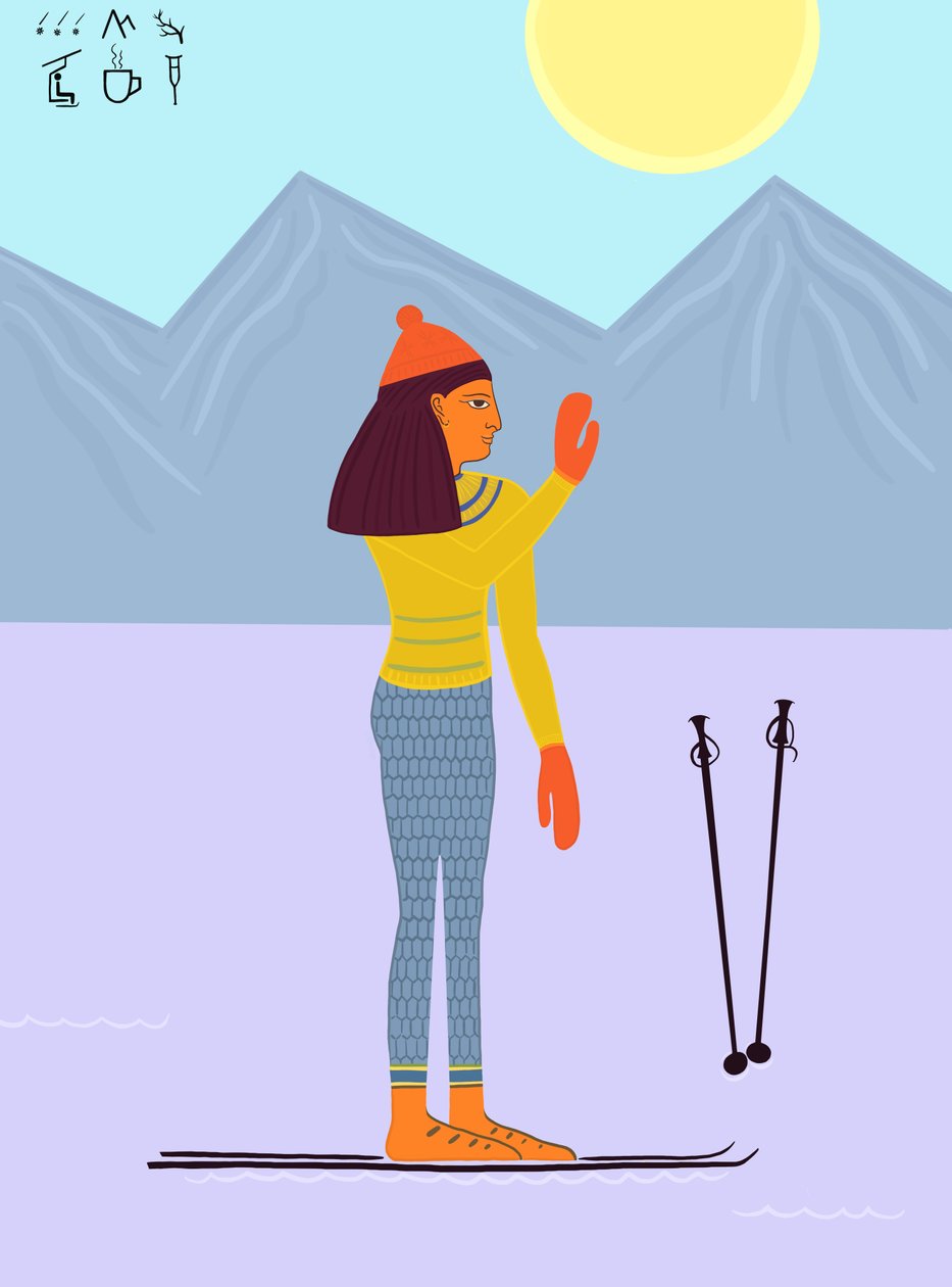 Skitag mit Hieroglyphen von Evan Sklar