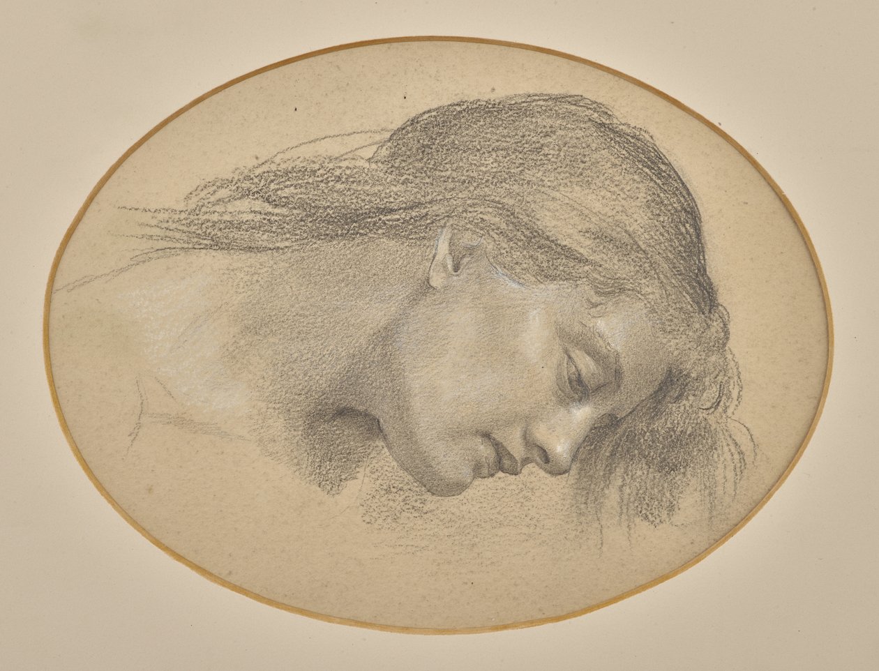 Studie für Mondstrahlen, die ins Meer tauchen von Evelyn De Morgan