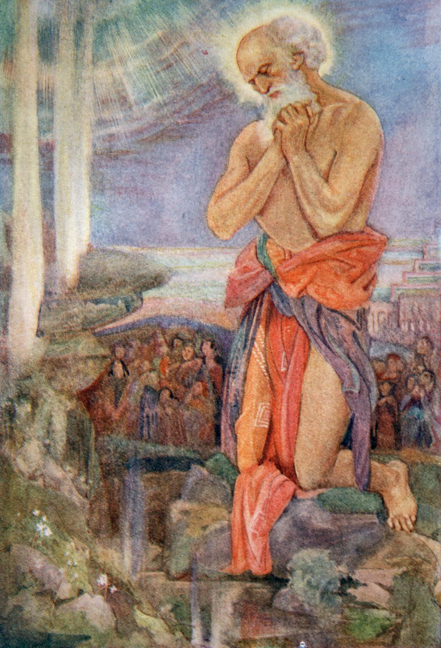 Elija besiegt die Priester Baals, 1916 von Evelyn Paul