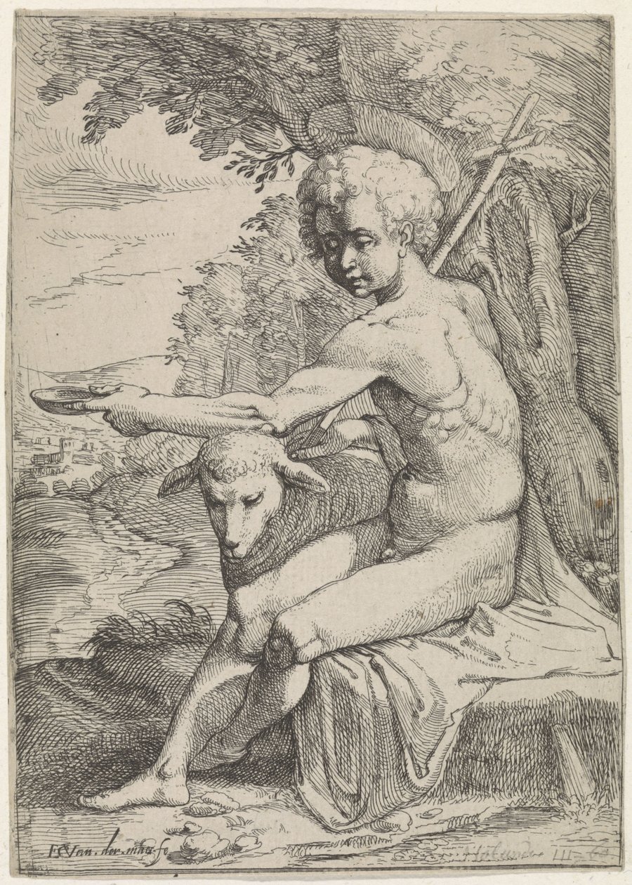 Johannes der Täufer in der Wüste von Everard Crynsz. van der Maes