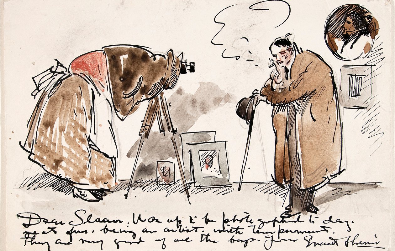 Karikatur von Shinn, fotografiert von Gertrude Kasebier (1852-1934) von Everett Shinn