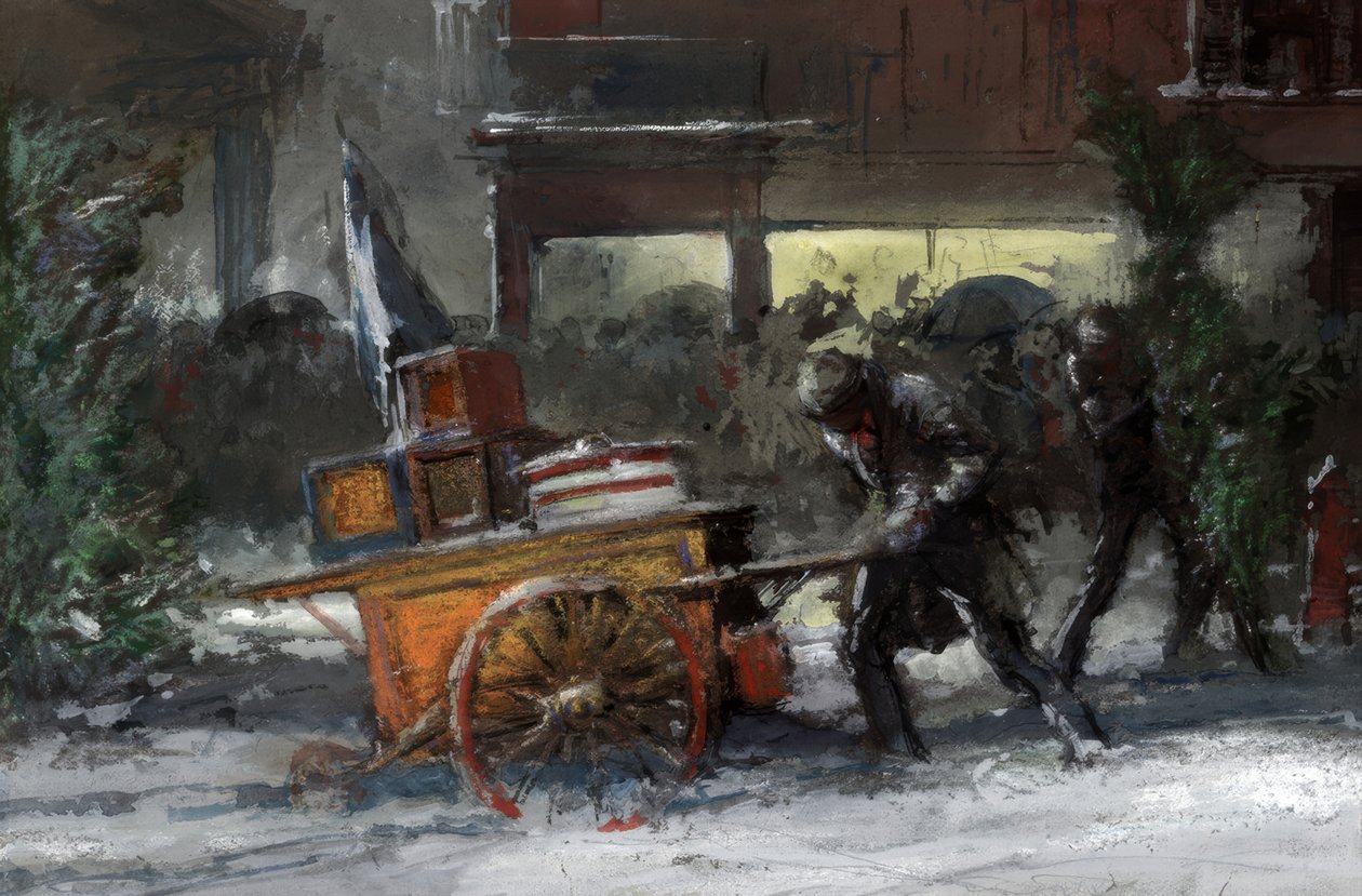 NYC, 14. Straße zur Weihnachtszeit von Everett Shinn