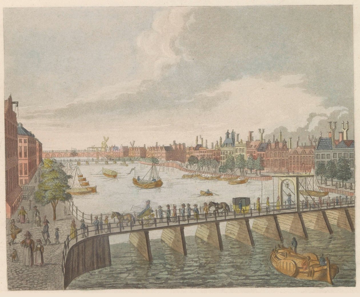 Ansicht der Binnen-Amstel, ca. 1810-1813 von Evert Maaskamp