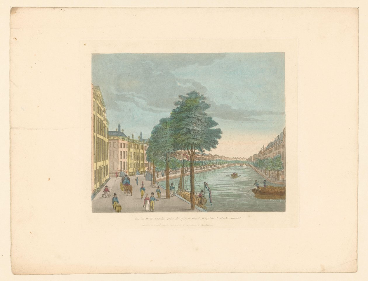 Ansicht der Herengracht bei der Spiegelstraat in Amsterdam von Evert Maaskamp