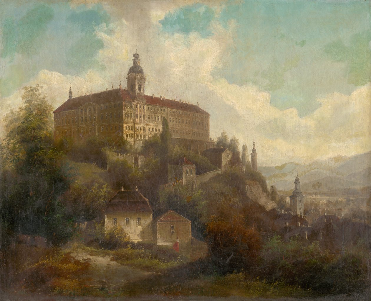 Landschaft mit einer Burg von F. W. Jankovský