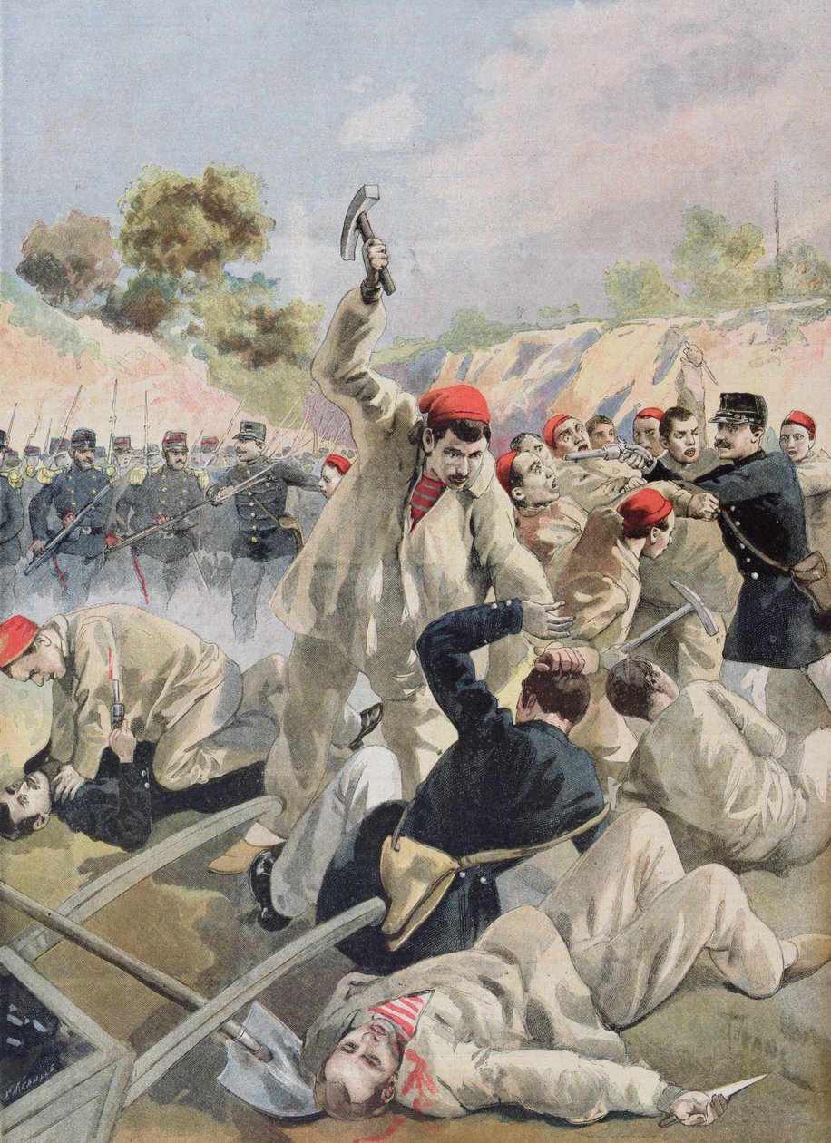 Ein Aufstand französischer Anarchisten in Guyana, Illustration aus 