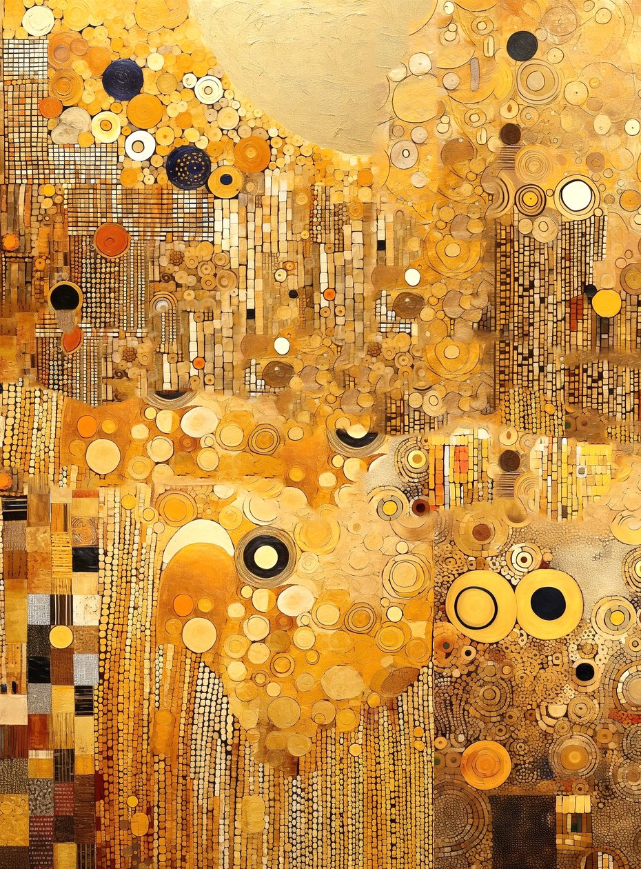 Vertikales abstraktes goldenes Hintergrunddesign, Kunstdrucke von F. Abderrahim