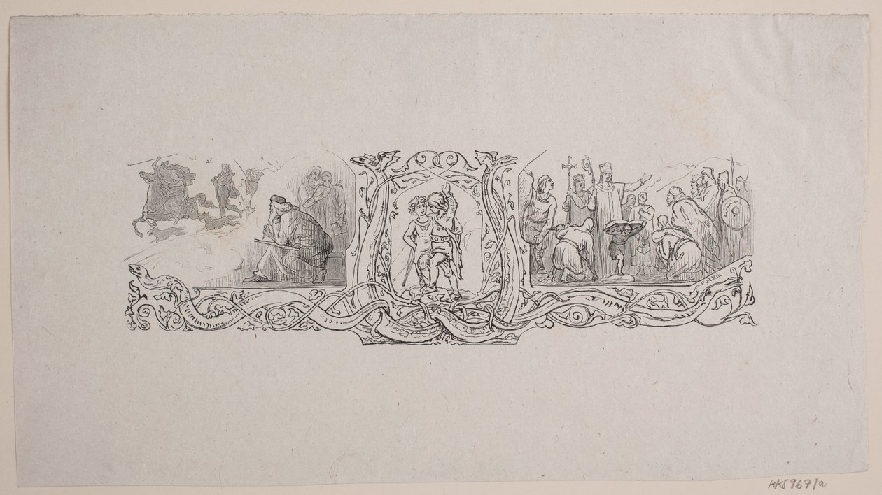 Der heilige Bischof Jon und Sæmund Frode von F. Hendriksen