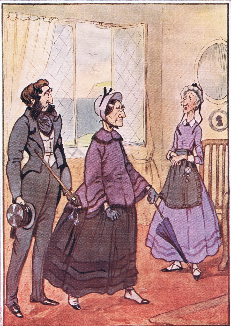 Sie gingen hochmütig aus der Hütte, Illustration aus David Copperfield, 1914 von F. M. B. Blaikie