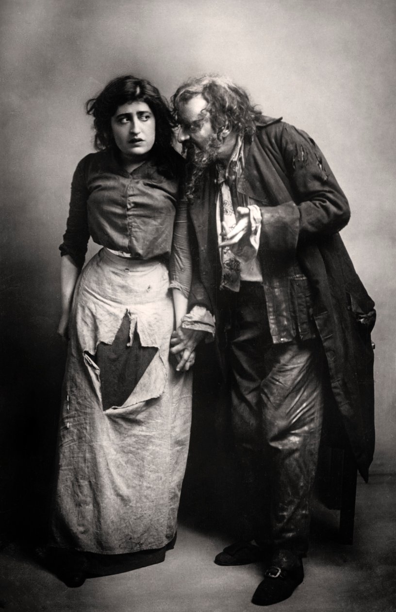 Constance Collier 1878-1955 und Herbert Beerbohm Tree 1853-1917, englische Schauspieler, 1906 von F. W. Burford