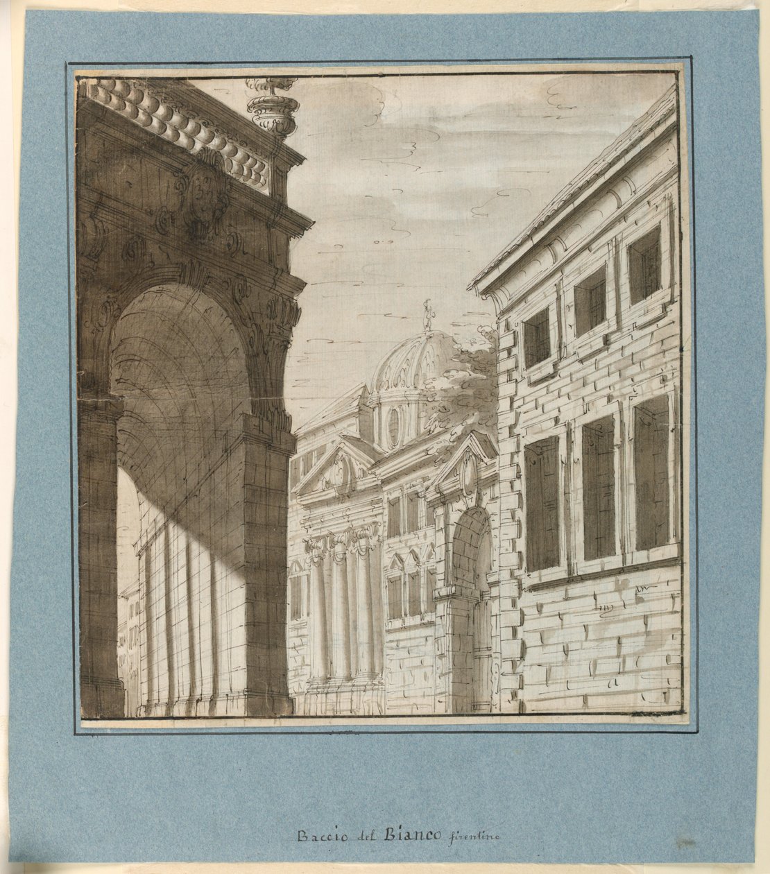 Bühnenbild: Stadt mit einer Loggia von Fabrizio Galliari