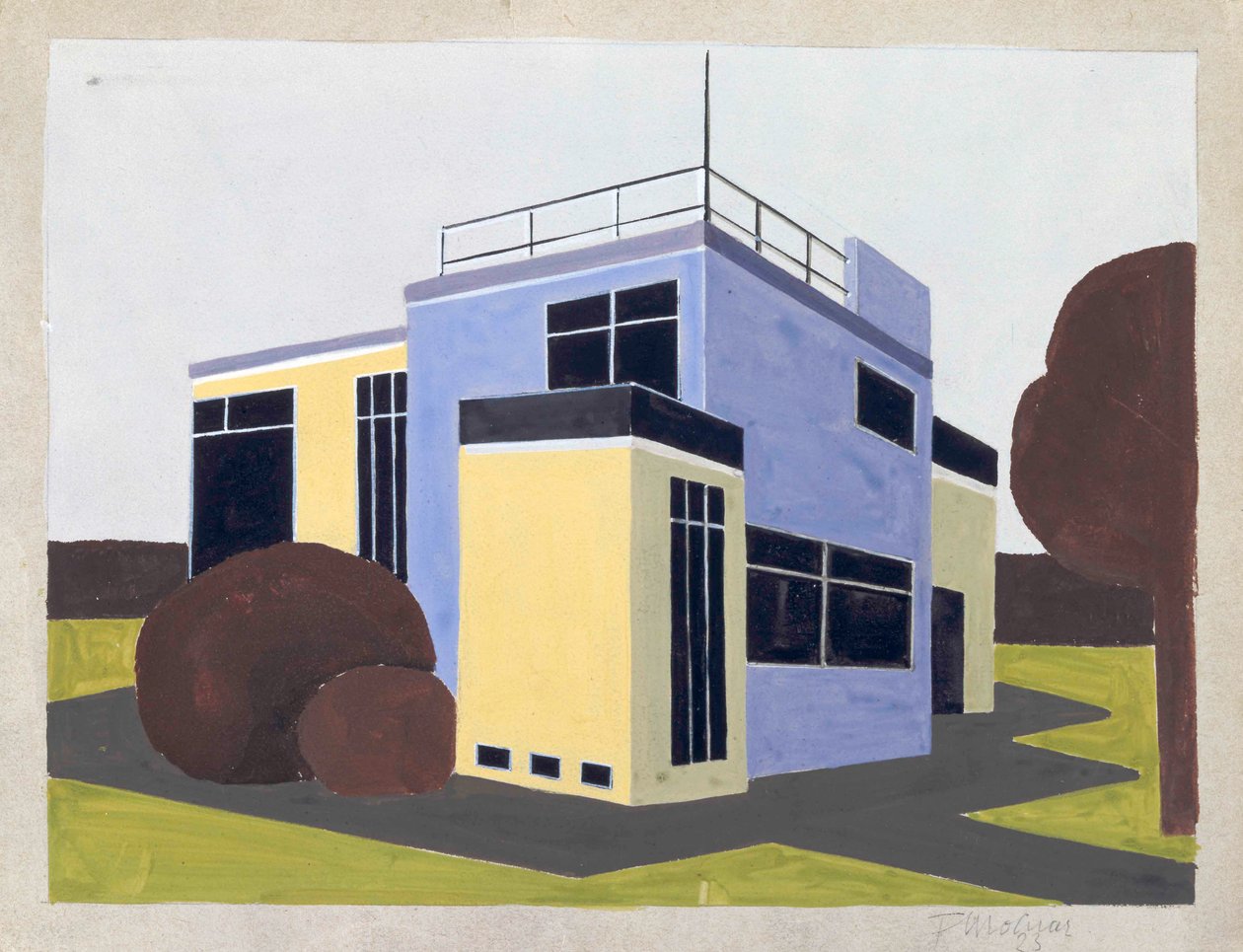 Entwurf für ein Einfamilienhaus, 1923 von Farkas Molnar