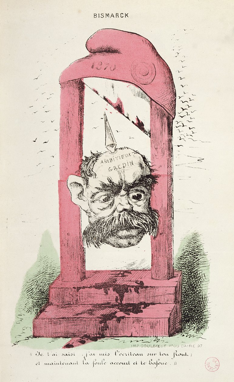 Karikatur von Otto von Bismarck (1815-98) 1870 von Faustin