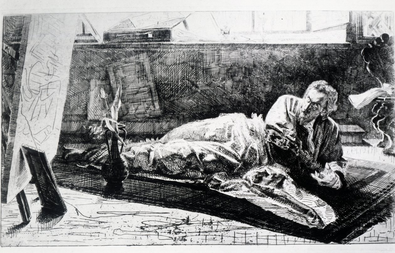 Kartäuser oder In der Kartause von Pavia von Federico Faruffini